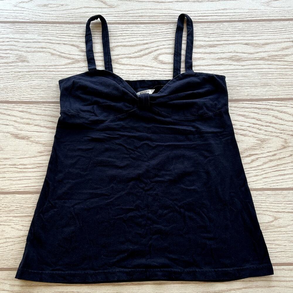 Vintage Y2K Babydoll Tank Top Women's Size L Black